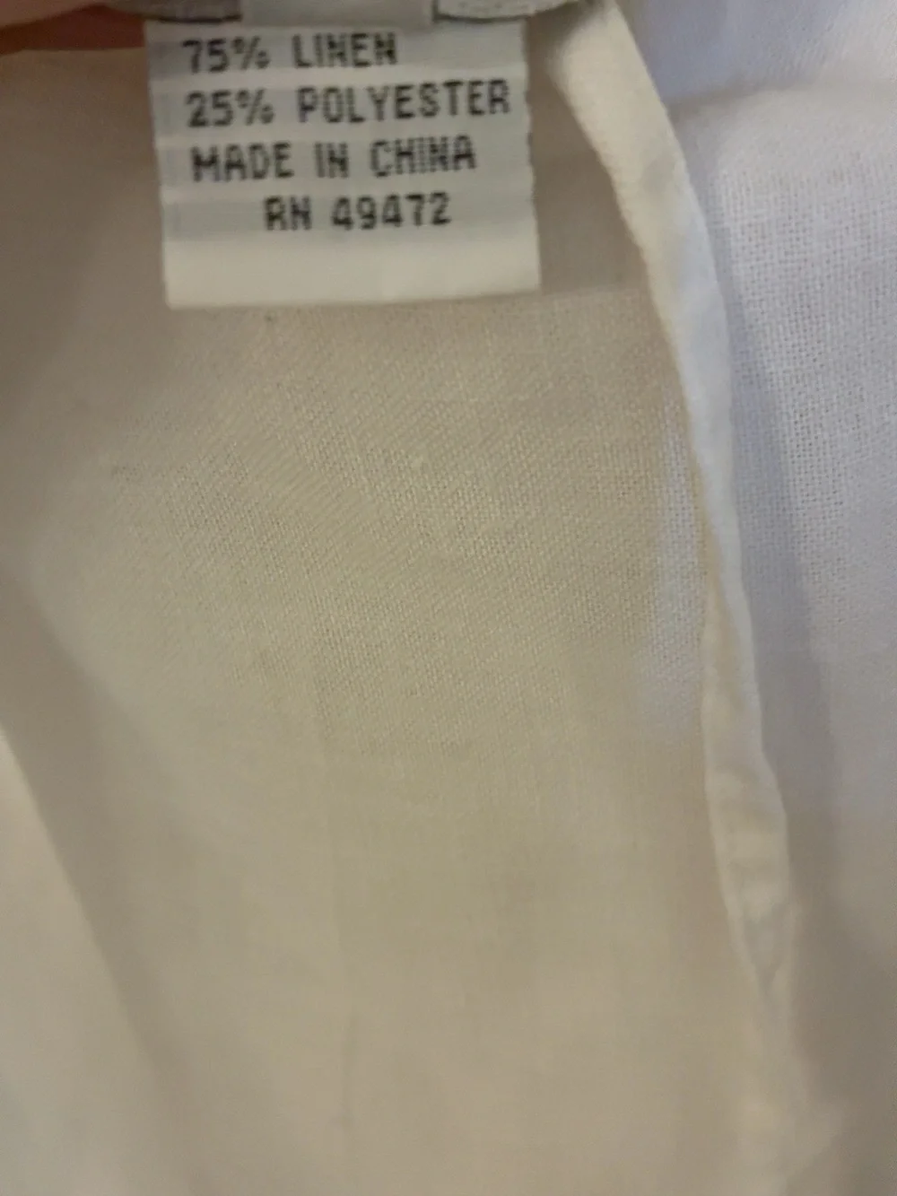 White Linen Blend Drawstring Pull On Pants Size S Relaxed Straight Leg